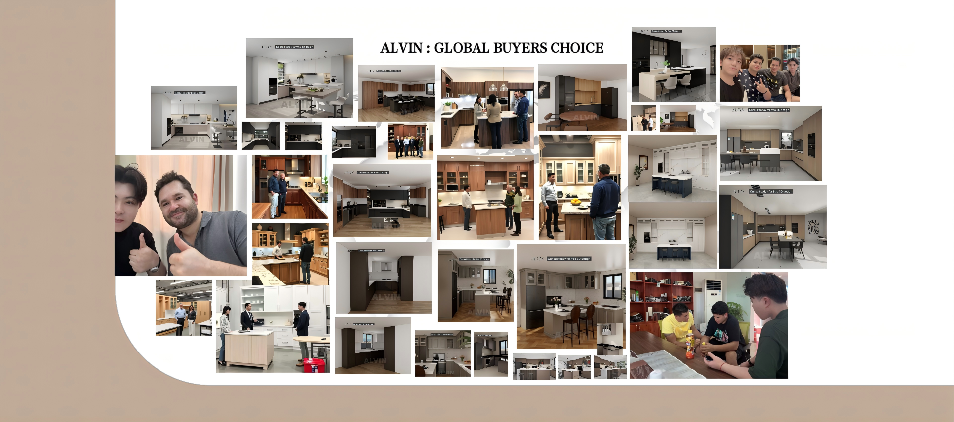 Alvin cabinet factory global clients visiting collage-Alvin custom kitchen cabinet manufacturer factory exterior